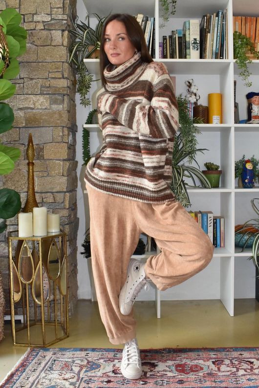 Braemar Stripey Knit Naturals
